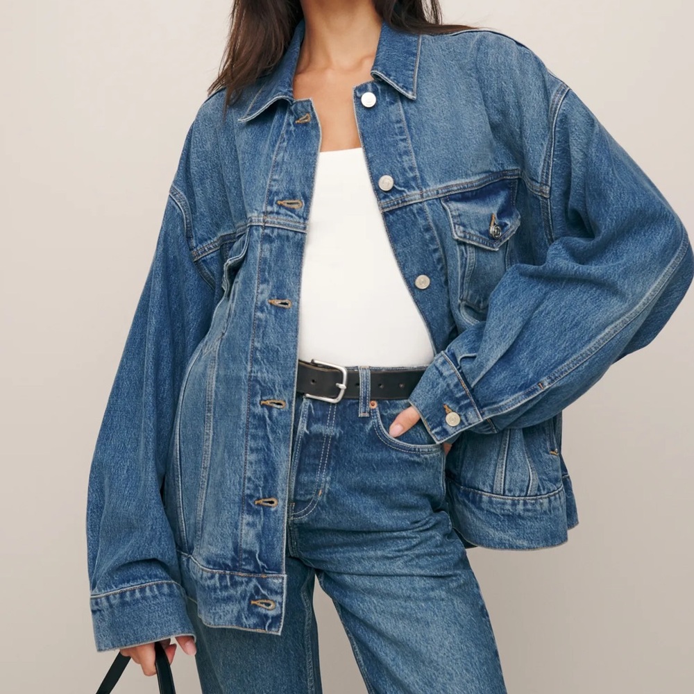Reformation Brooks Oversized Denim Jacket Lesina